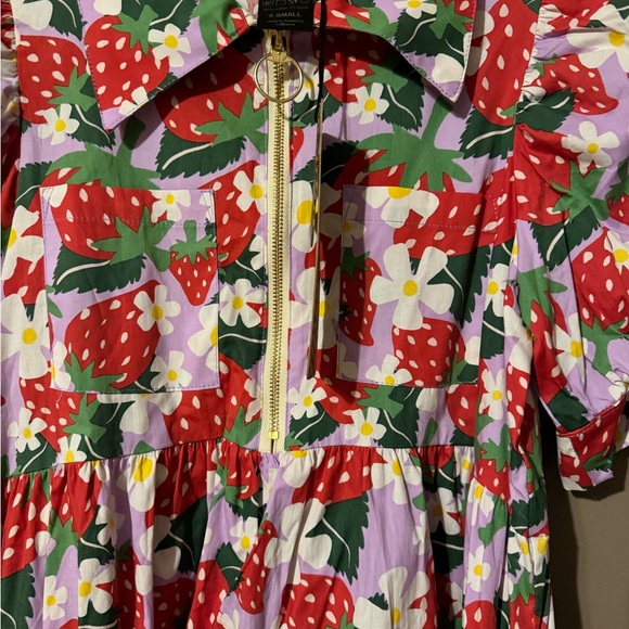 Nooworks Babydoll Dress Berries Print Size XS NWT - Picture 2 of 3